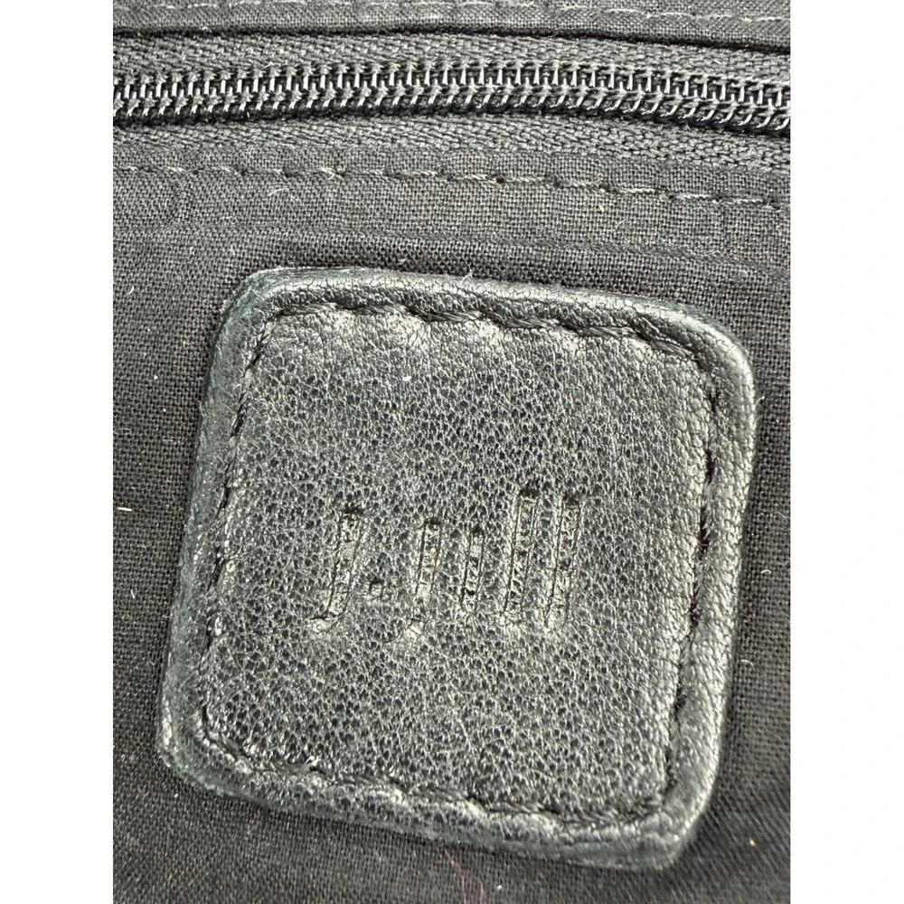 J.Jill Messenger Bag Women OS Black Leather Studded Y2K 11-H022 Grunge Aesthetic